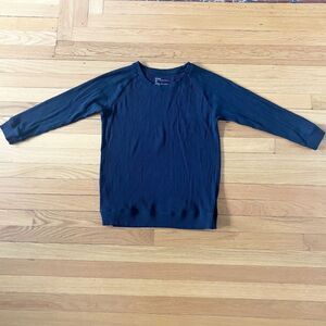 STORQ Black Ribbed Scoop Neck Pima Modal Neutral Maternity Tee Size 2 Small